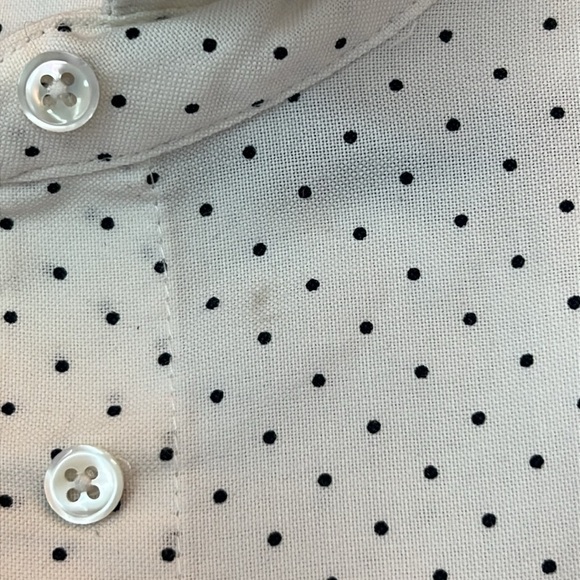 J. Crew Women’s Blouse / Button-down Shirt Sz 10 Cream w/ Black Dots 100% Cotton - Picture 14 of 14